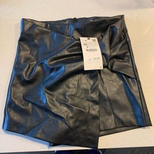 ZARA faux leather skirt